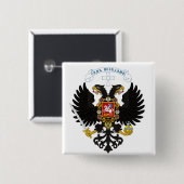 Badge Carré 5 Cm Chemise blanche russe à double tête (Devant & derrière)