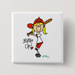 Badge Carré 5 Cm Chemises de baseball Batter Up et cadeaux