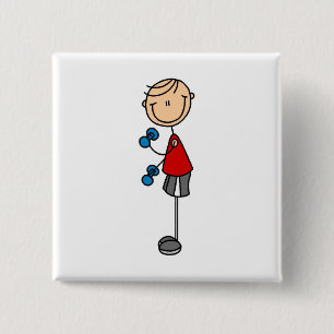 Badge Carré 5 Cm Chemises de levage de poids et cadeaux