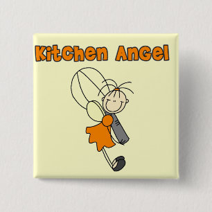 Badge Carré 5 Cm Chemises et Cadeaux d'Ange de Cuisine