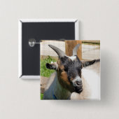 BADGE CARRÉ 5 CM CHÈQUE CUTE (Devant & derrière)