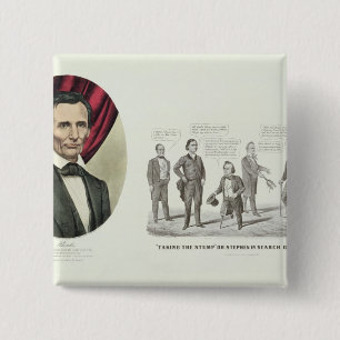 Badge Carré 5 Cm Chéri. Abraham Lincoln