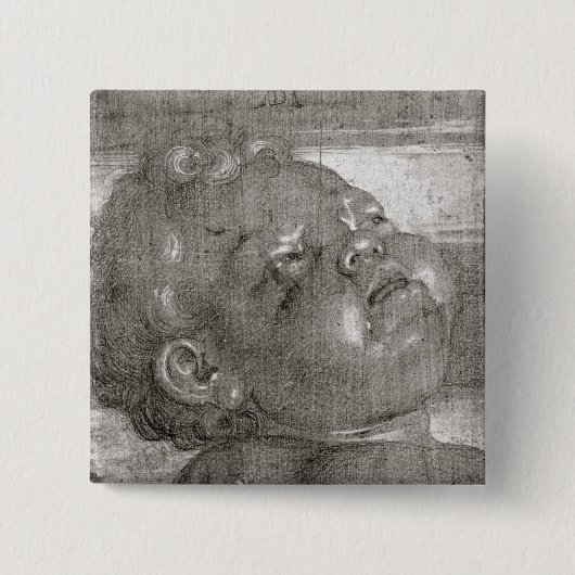 Badge Carré 5 Cm Cherubim pleurant, 1521 (Devant)