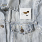 Badge Carré 5 Cm Cheval chinois (En situation)