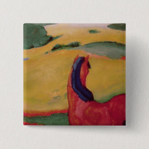 Badge Carré 5 Cm Cheval dans un paysage, 1910