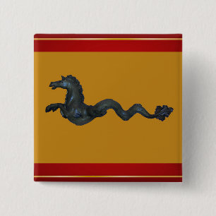 Badge Carré 5 Cm Cheval de verre Murano vénitien
