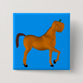 Badge Carré 5 Cm Cheval d'Halloween
