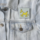 Badge Carré 5 Cm Cheval jaune (En situation)