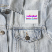 Badge Carré 5 Cm Cheval Lover (En situation)