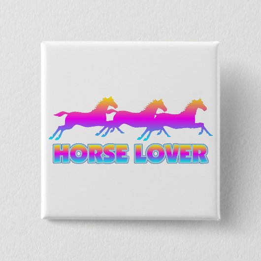 Badge Carré 5 Cm Cheval Lover (Devant)