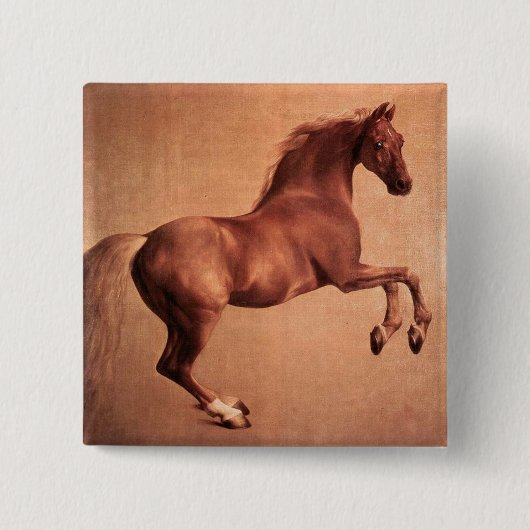 BADGE CARRÉ 5 CM CHEVAL ROUGE (Devant)