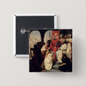 Badge Carré 5 Cm Chevaliers de l'ordre de St John de Jérusalem (Devant & derrière)