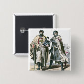 Badge Carré 5 Cm Chevaliers Teutonic (Devant & derrière)