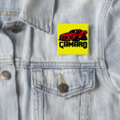 Badge Carré 5 Cm Chevrolet Camaro SS (En situation)