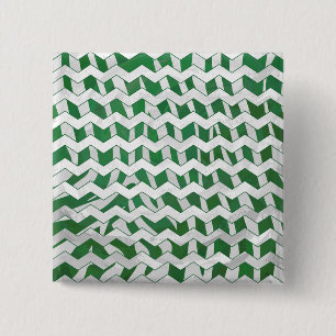 Badge Carré 5 Cm Chevron Zebra Green et White Print