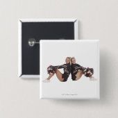 Badge Carré 5 Cm Chevrons (Devant & derrière)