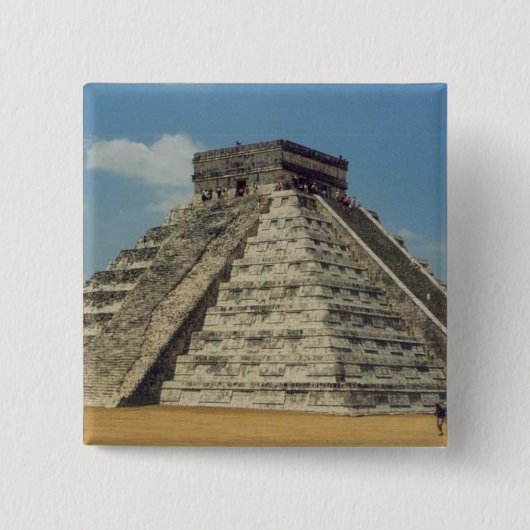Badge Carré 5 Cm Chichen Itza (Devant)