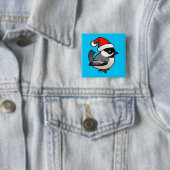 Badge Carré 5 Cm Chickadee Père Noël (En situation)