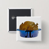 Badge Carré 5 Cm Chicken Pot Pi Button (Devant & derrière)
