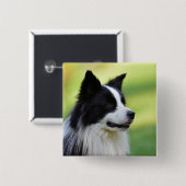 Badge Carré 5 Cm Chien de Magyar Vizsla (Devant & derrière)