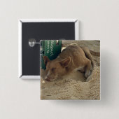 Badge Carré 5 Cm Chien endormi (Devant & derrière)