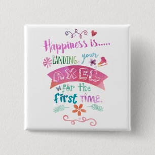 Badge Carré 5 Cm Chiffre aimant d'Axel de carré de patin