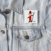 Badge Carré 5 Cm Chiffre de bâton de pompier (En situation)