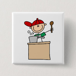 Badge Carré 5 Cm Chiffre masculin T-shirts et cadeaux de bâton de