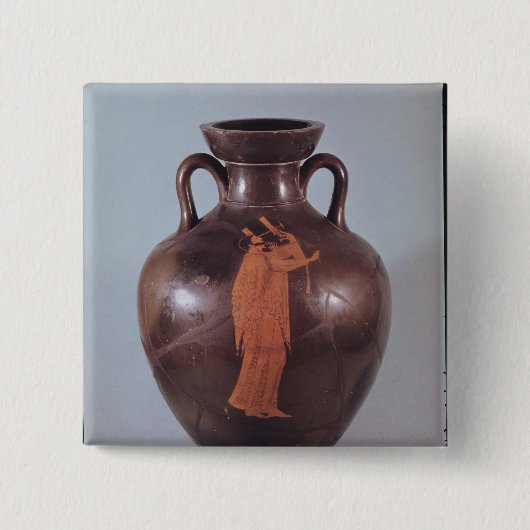 Badge Carré 5 Cm Chiffre rouge amphora de grenier (Devant)