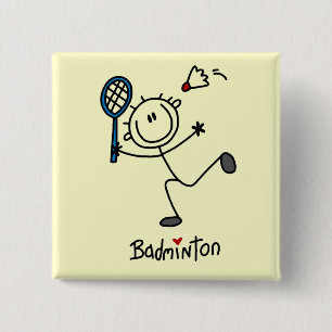 Badge Carré 5 Cm Chiffre T-shirts et cadeaux de bâton de badminton