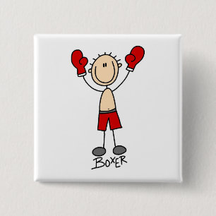 Badge Carré 5 Cm Chiffre T-shirts et cadeaux de bâton de boxeur