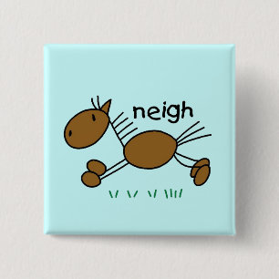 Badge Carré 5 Cm Chiffre T-shirts et cadeaux de bâton de cheval