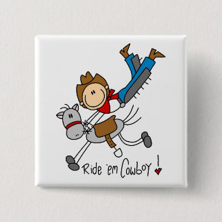 Badge Carré 5 Cm Chiffre T-shirts et cadeaux de bâton de cowboy