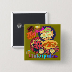 Badge Carré 5 Cm Chilaquiles d'olive de Los Angeles