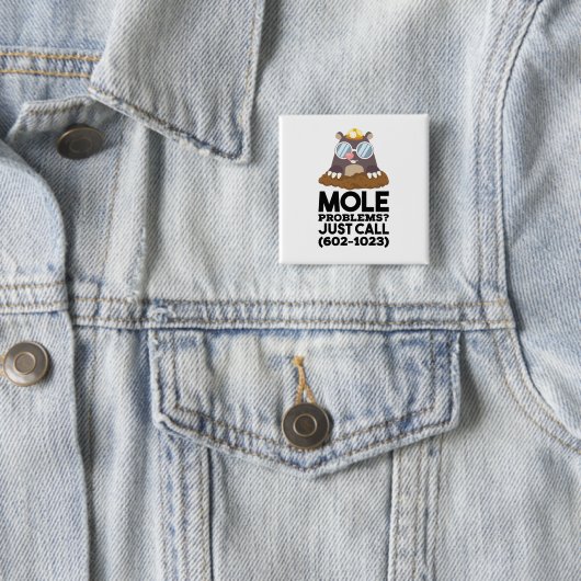 Badge Carré 5 Cm Chimie - Problèmes de mole (En situation)