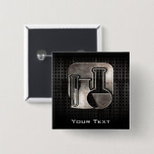 Badge Carré 5 Cm Chimie rocailleuse (Devant & derrière)