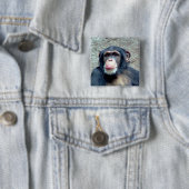 Badge Carré 5 Cm Chimpanzé (En situation)
