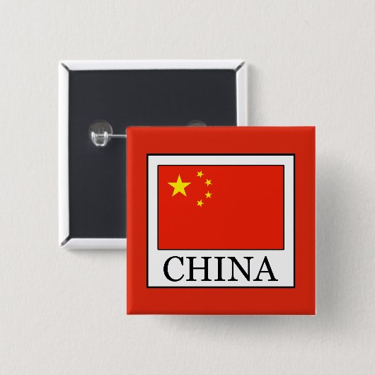 Badge Carré 5 Cm Chine (Devant & derrière)