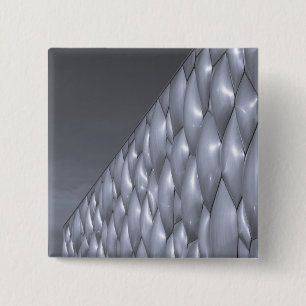 Badge Carré 5 Cm Chine, Pékin. Centre National Aquatique