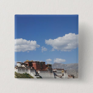 Badge Carré 5 Cm Chine, Tibet, Lhasa, palais du Potala