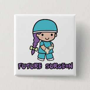 Badge Carré 5 Cm Chirurgien (fille)