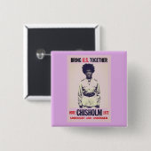 Badge Carré 5 Cm Chisholm, président (Devant & derrière)