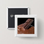Badge Carré 5 Cm Chocolat (Devant & derrière)