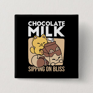 Badge Carré 5 Cm Chocolat au Lait en Sirotant la Félicité – Nourrit