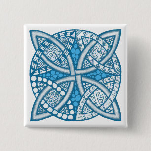 Badge Carré 5 Cm Choisissez votre couleur Celtic Knot Motif