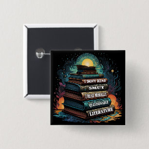 Badge Carré 5 Cm Choix de livres Humour rond