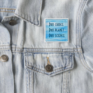Badge Carré 5 Cm Choix pro Pour la planète Pour la science