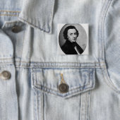 Badge Carré 5 Cm Chopin, 1858 (En situation)