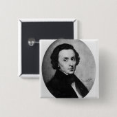 Badge Carré 5 Cm Chopin, 1858 (Devant & derrière)