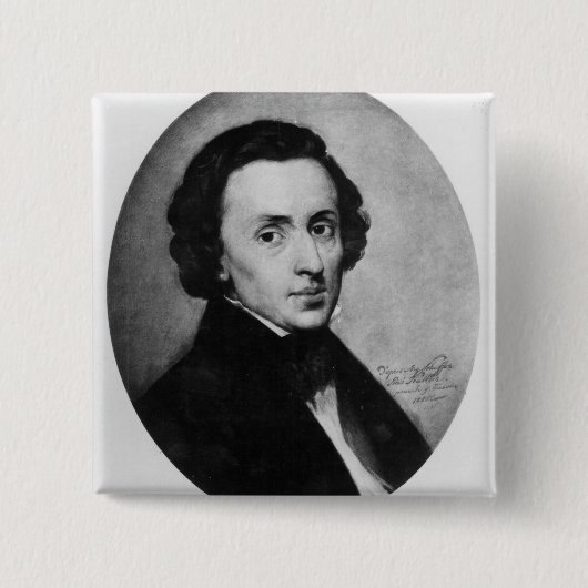 Badge Carré 5 Cm Chopin, 1858 (Devant)